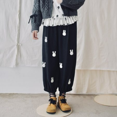 knitted bunny casual pants original design