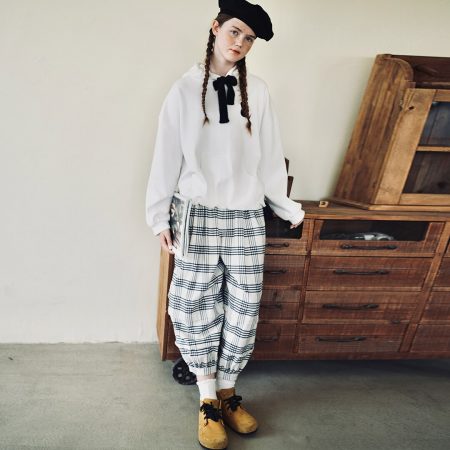 plaid loose cover pants casual by Totokaelo