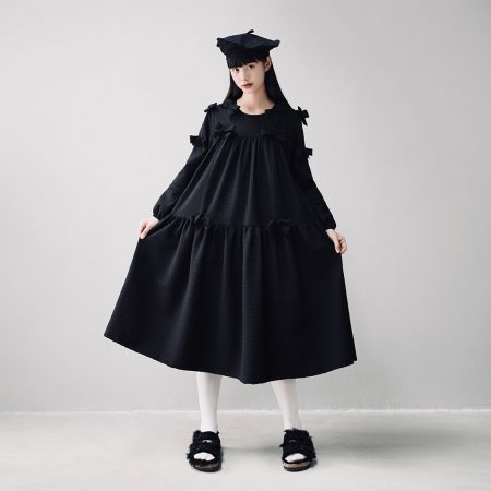 Totokaelo Covering Belly Dress Black