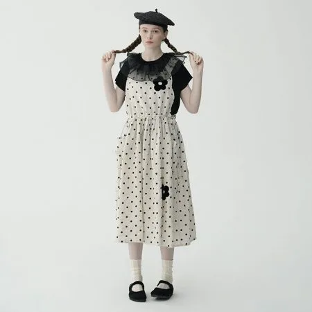 Totokaelo Dot Suspender Dress New Style