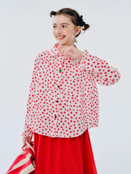 X Creative Brand Polka Dot Shirt Pure Cotton Spring Style