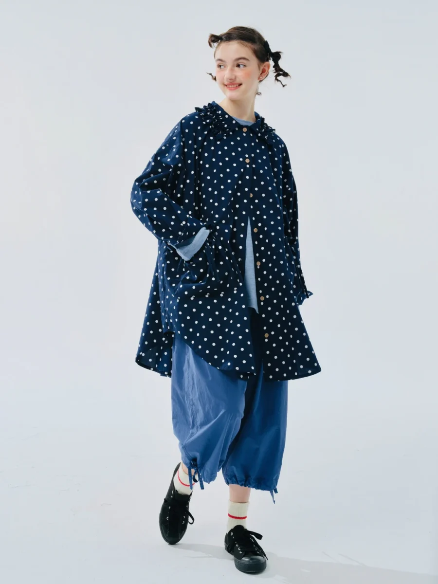 Totokaelo Polka Dot Cotton Shirt Casual Spring Style